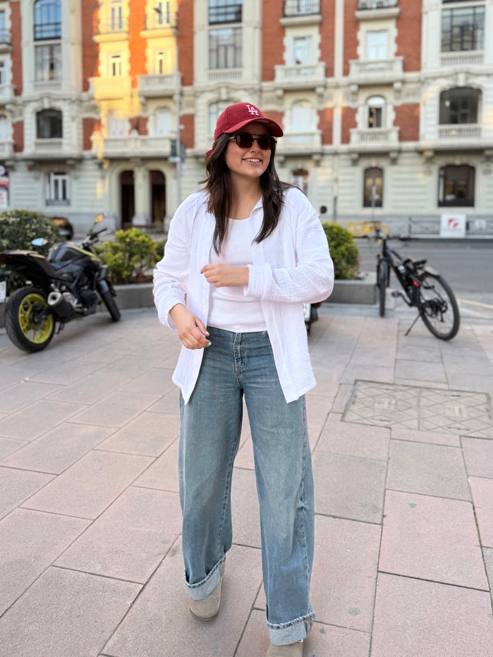 PRADO gauze top in White