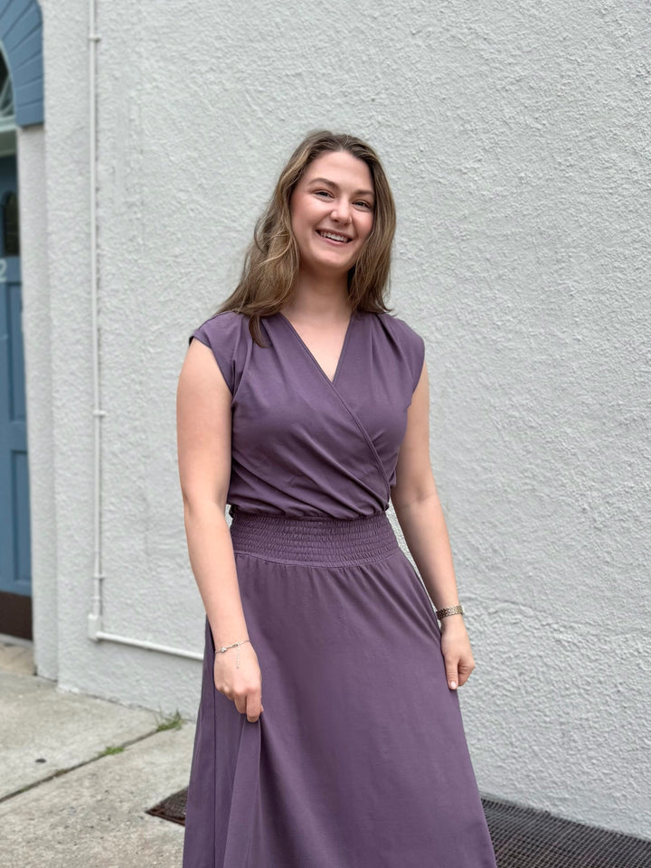 AUBREE dress in Smoky Purple