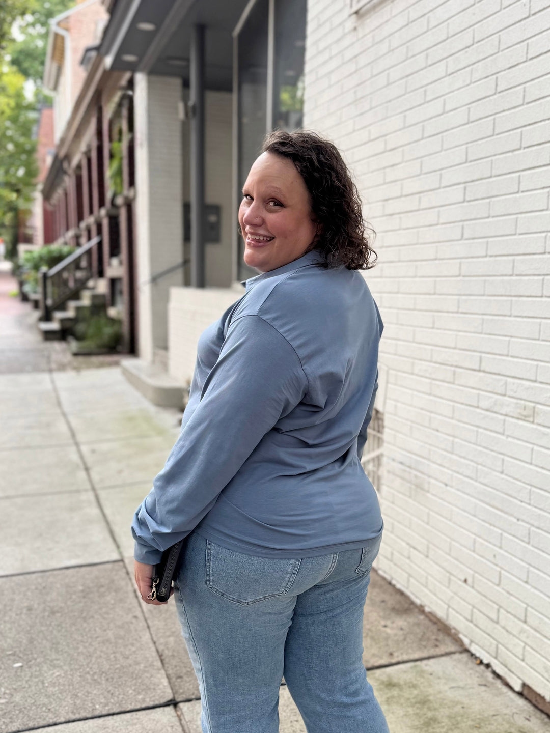 DEVON blouse in Blue Dusk