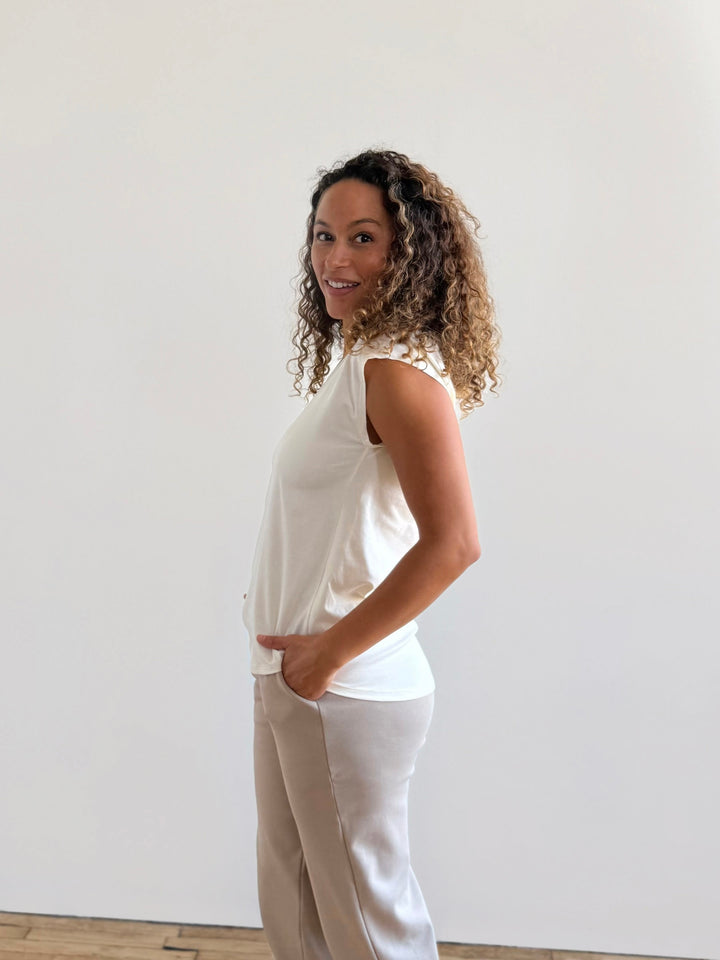 NADINE tee in Light Ivory