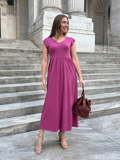 DINAH dress in Mauve Berry