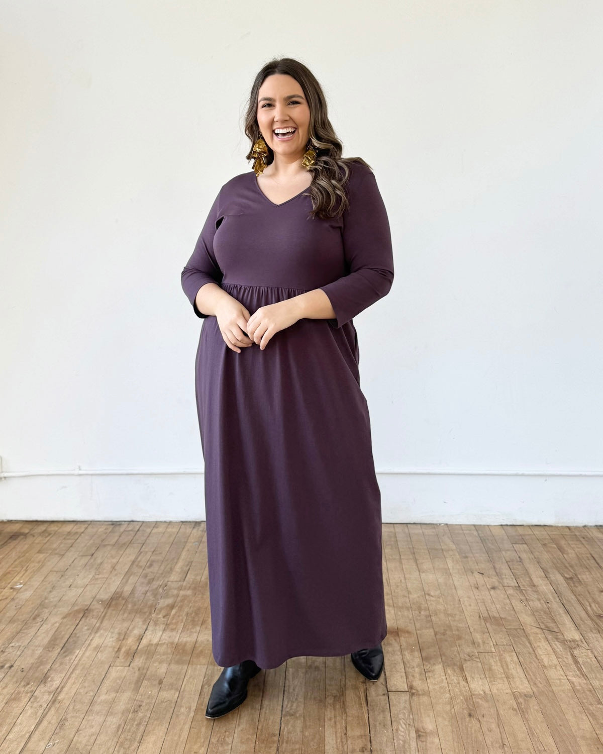 BRIE maxi dress in Plum