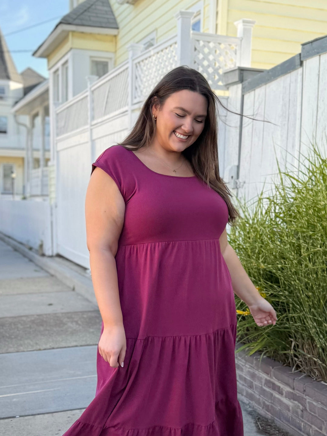 DARCY dress in Deep Berry