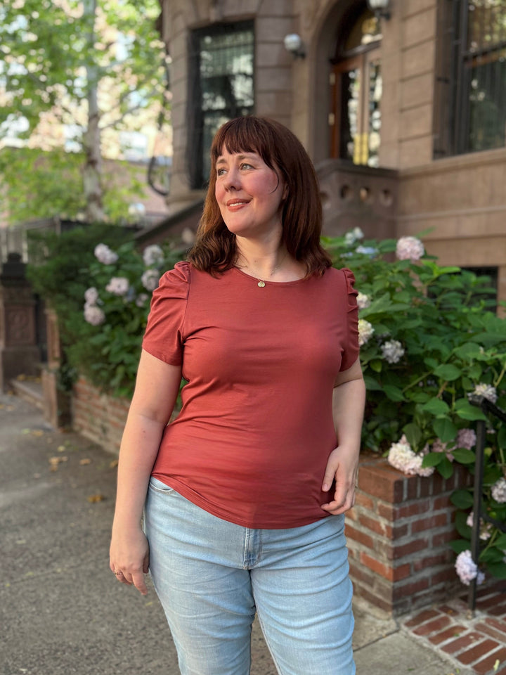 NOLITA tee in Earthy Red