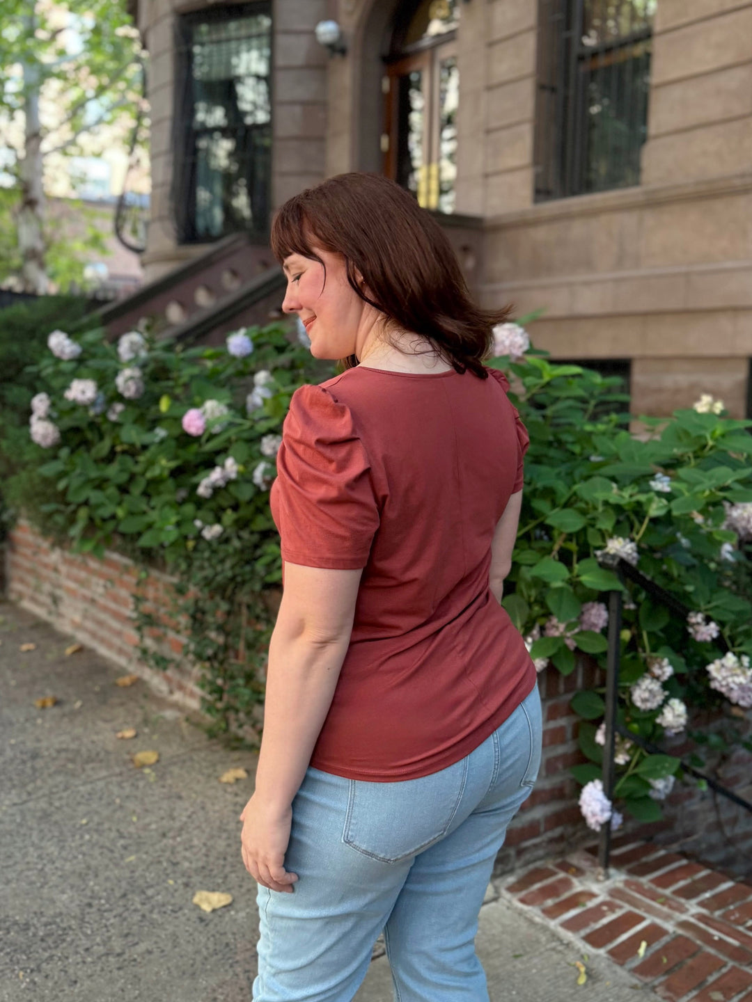 NOLITA tee in Earthy Red