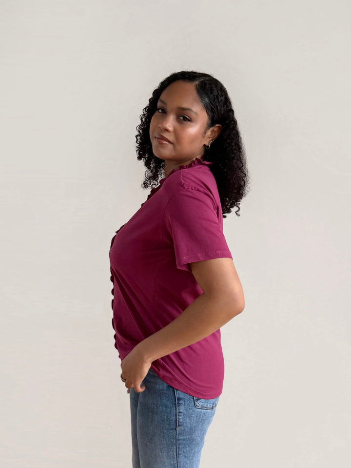 JOCELYN tee in Deep Berry