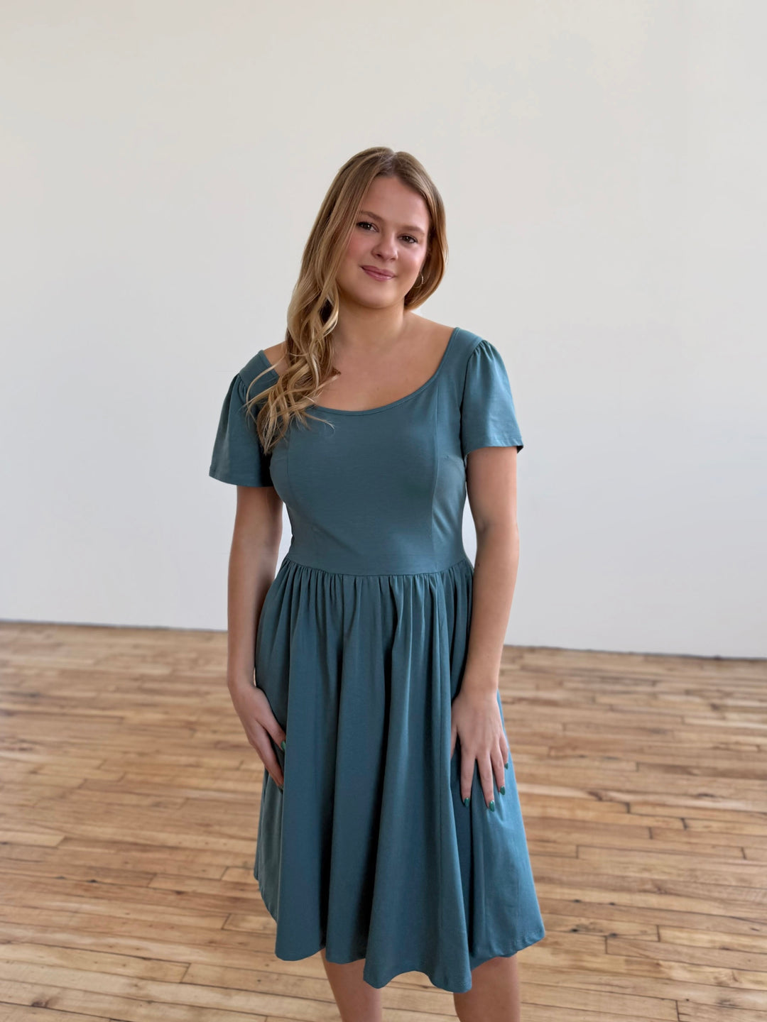 RAZELE dress in Dark Aqua