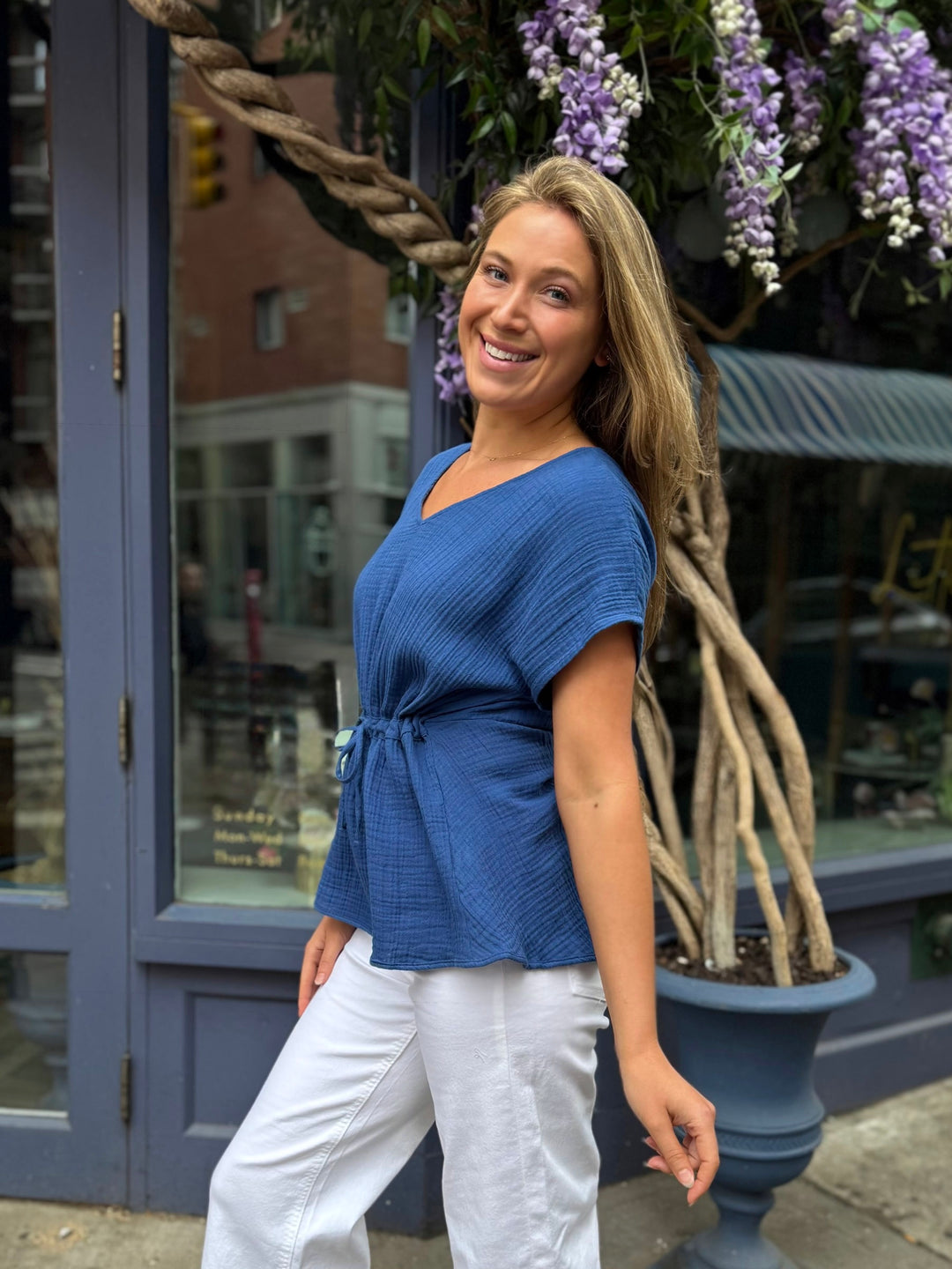 JOVIE top in Bluebird