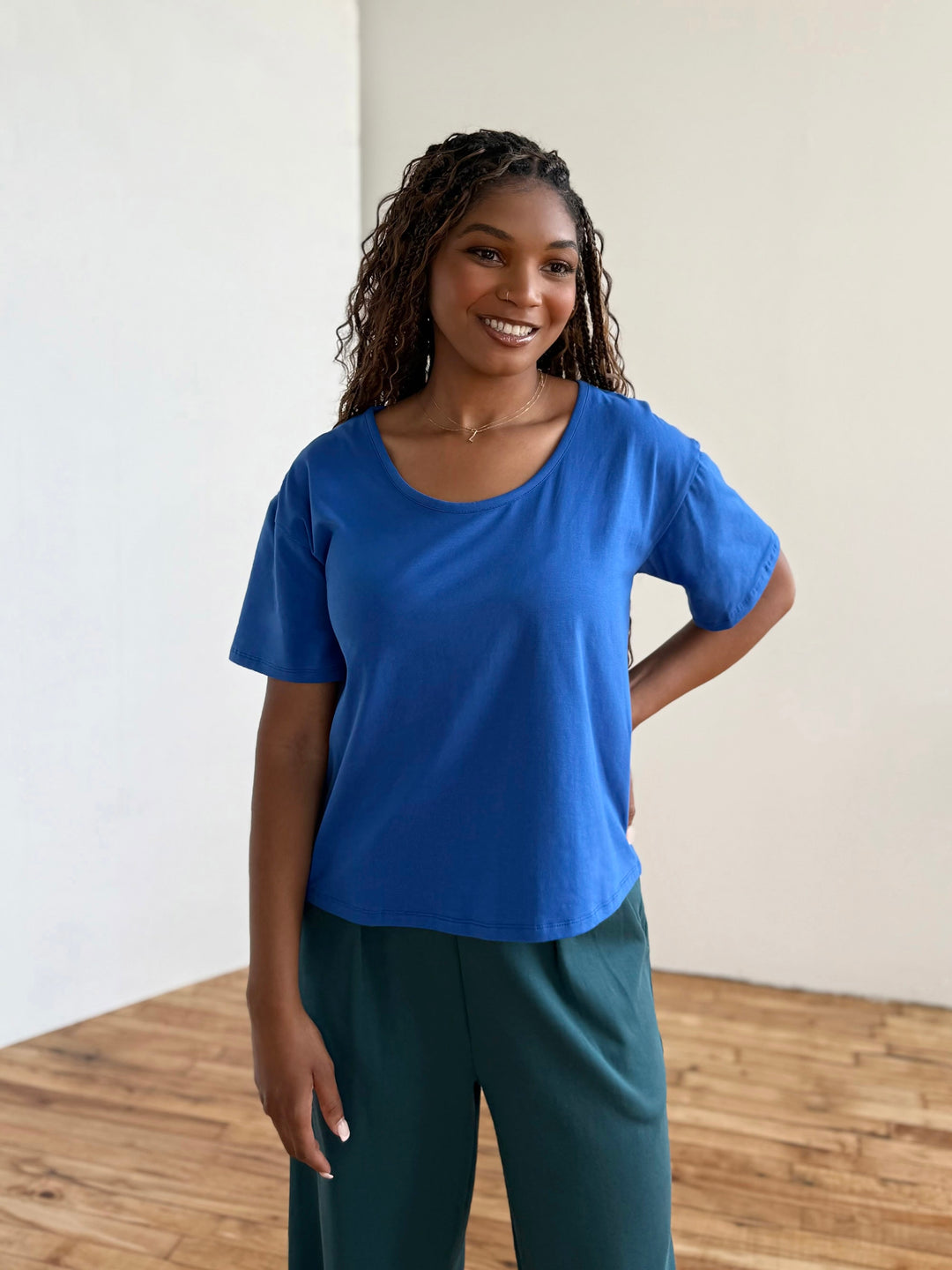 KIM tee in Blue Iolite