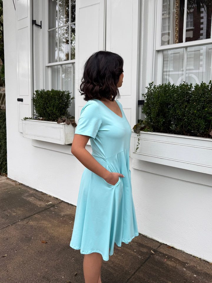 ADINA dress in Crisp Aqua