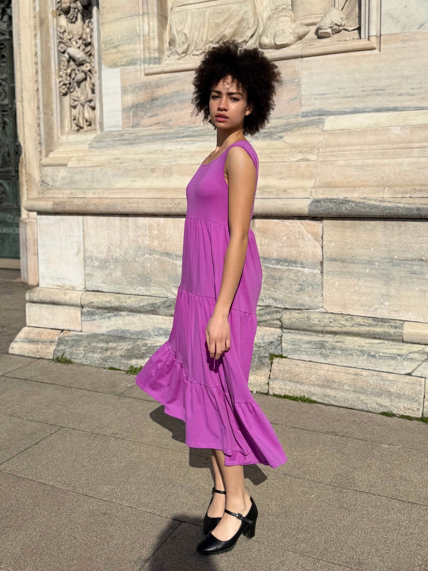DARCY dress in Magenta Bloom