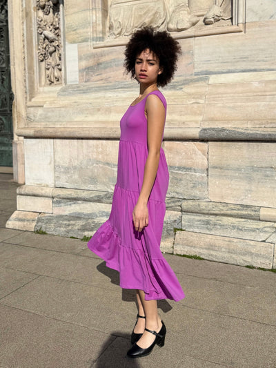 DARCY dress in Magenta Bloom