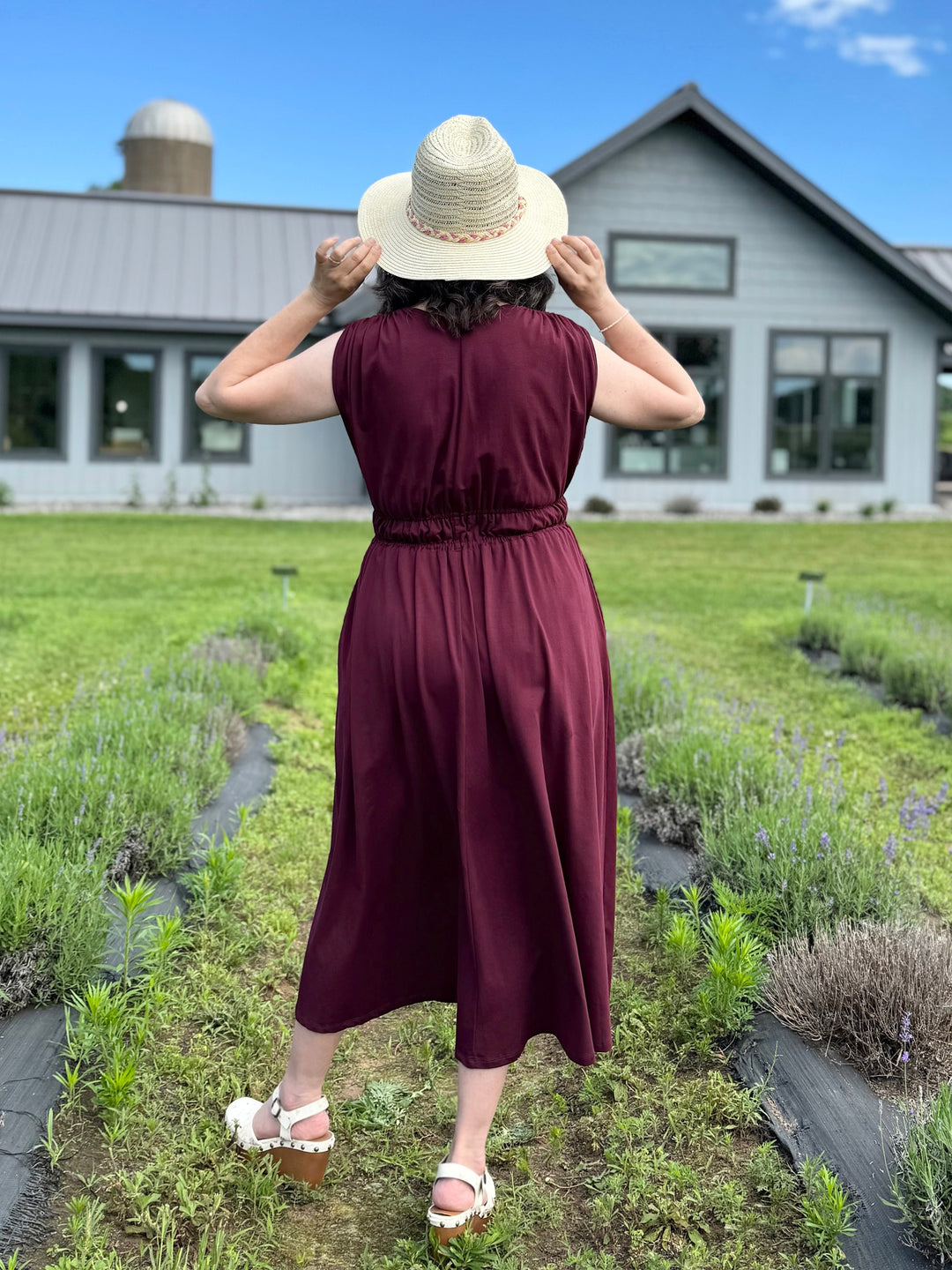 HAMPTON dress in Merlot