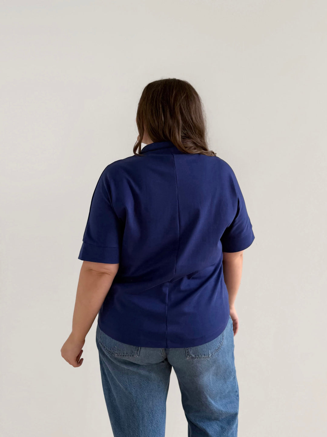 SINCLAIR heavy-knit top in Bright Navy