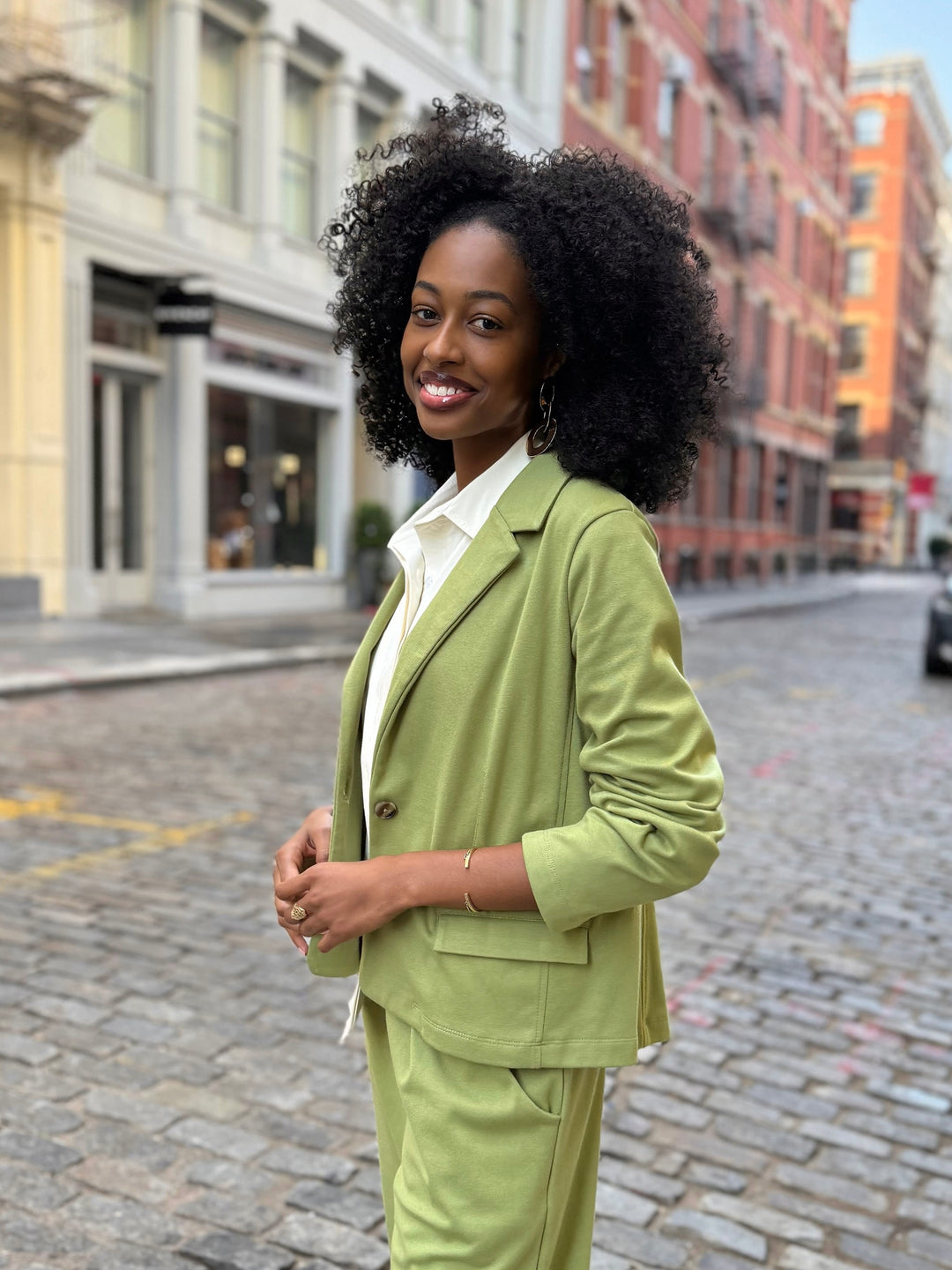 OCTAVIA blazer in Grass Green