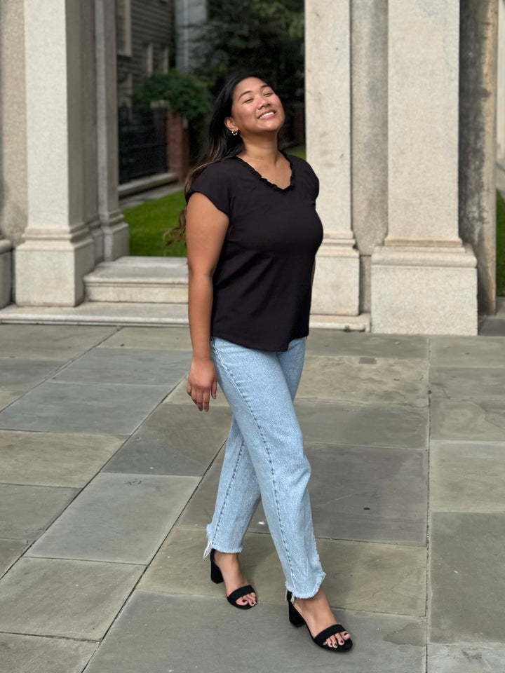 YAZMINE top in Black