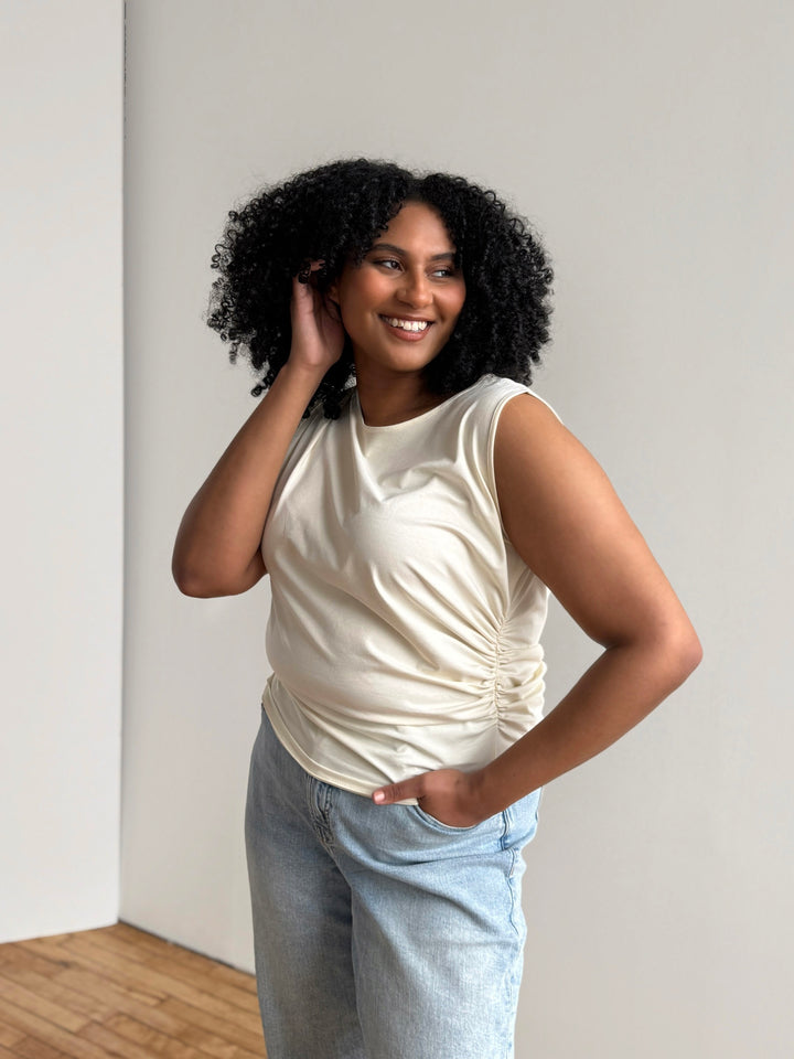 KERRINE top in Chalk