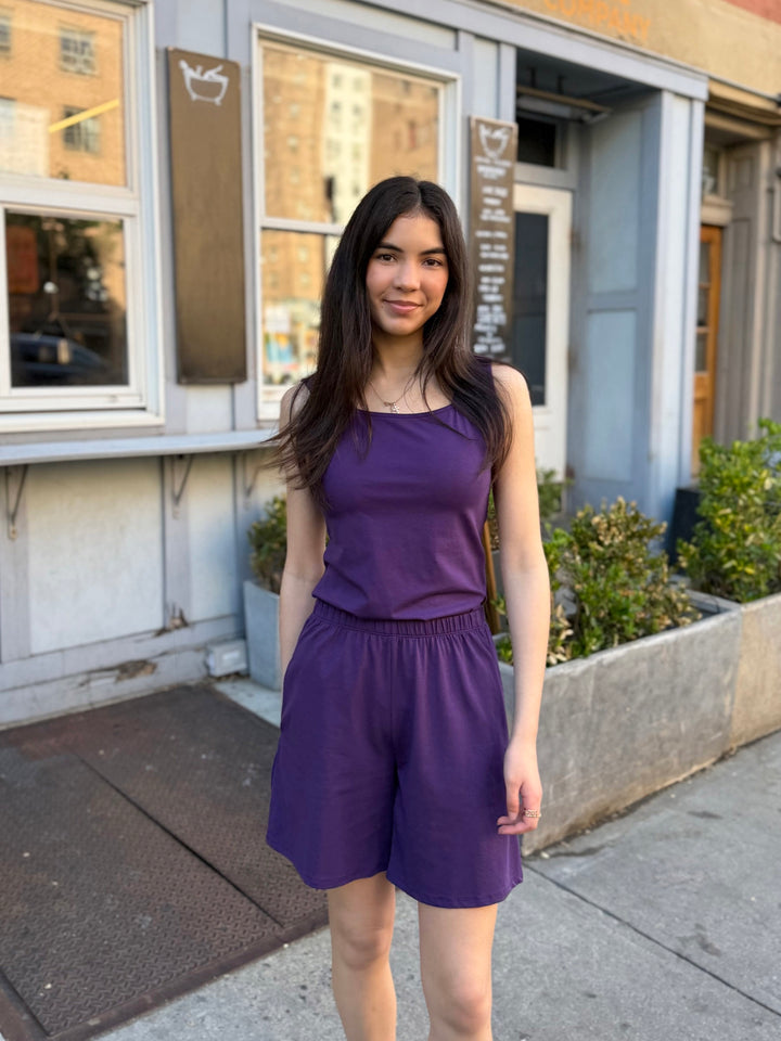 ANDRI jersey shorts in Midnight Dahlia