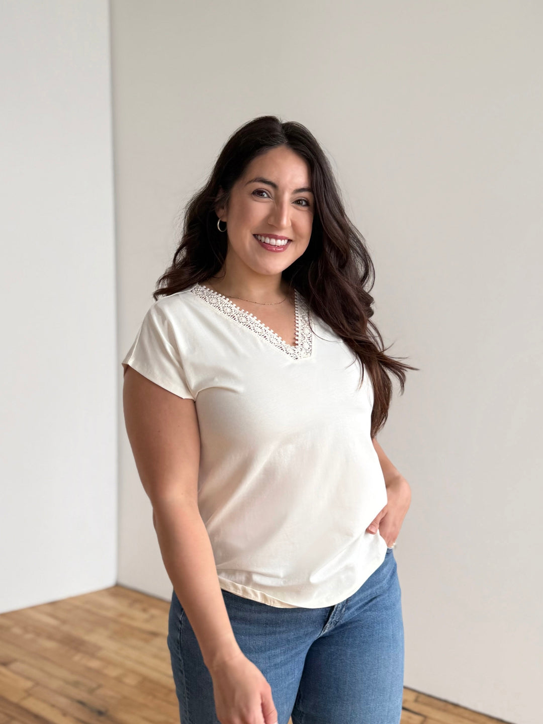 NAYA novelty tee in Light Ivory