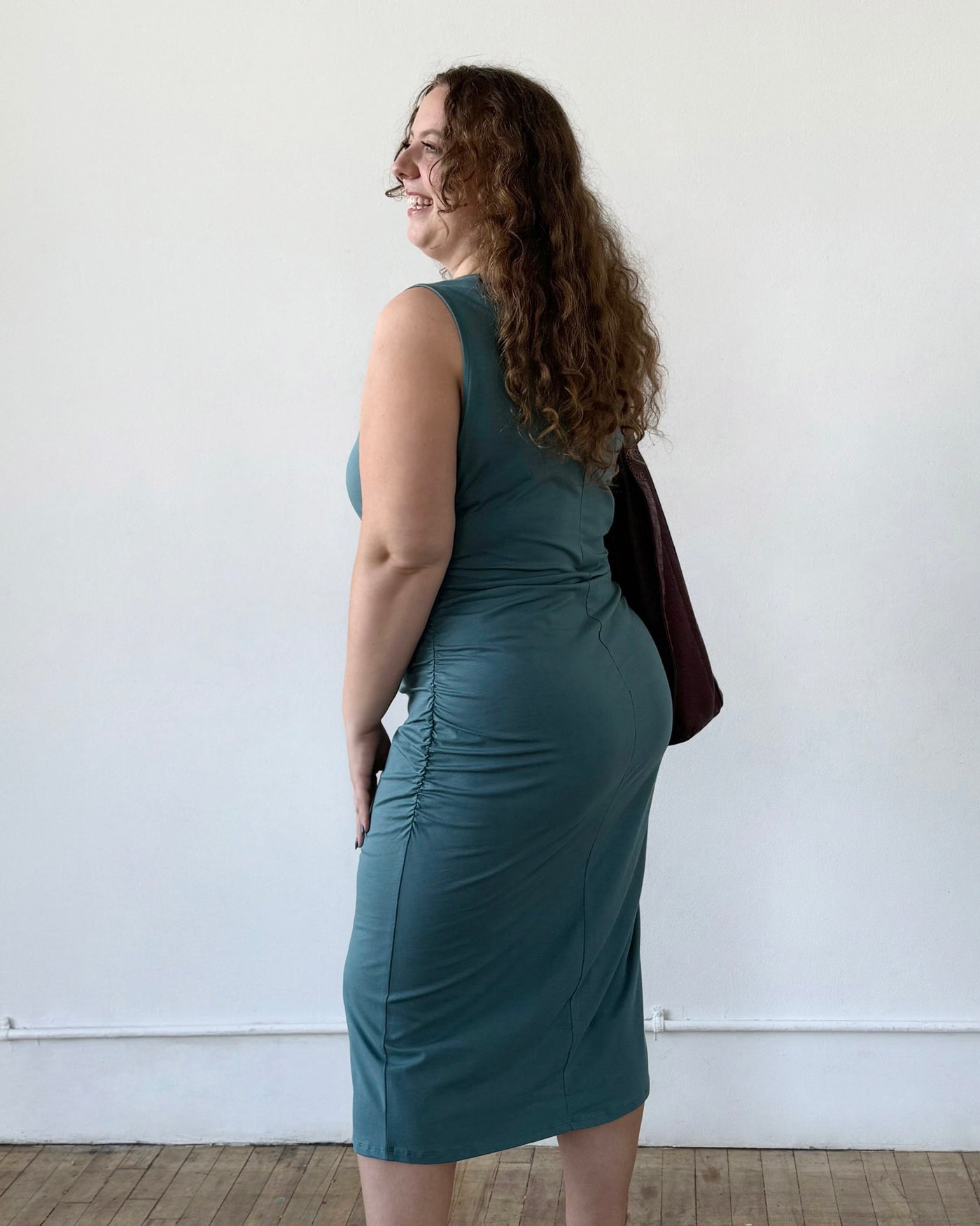 JILLIAN dress in Dark Aqua