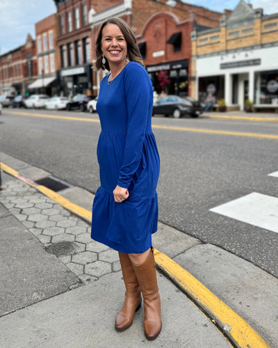 MAISIE dress in Cobalt Blue