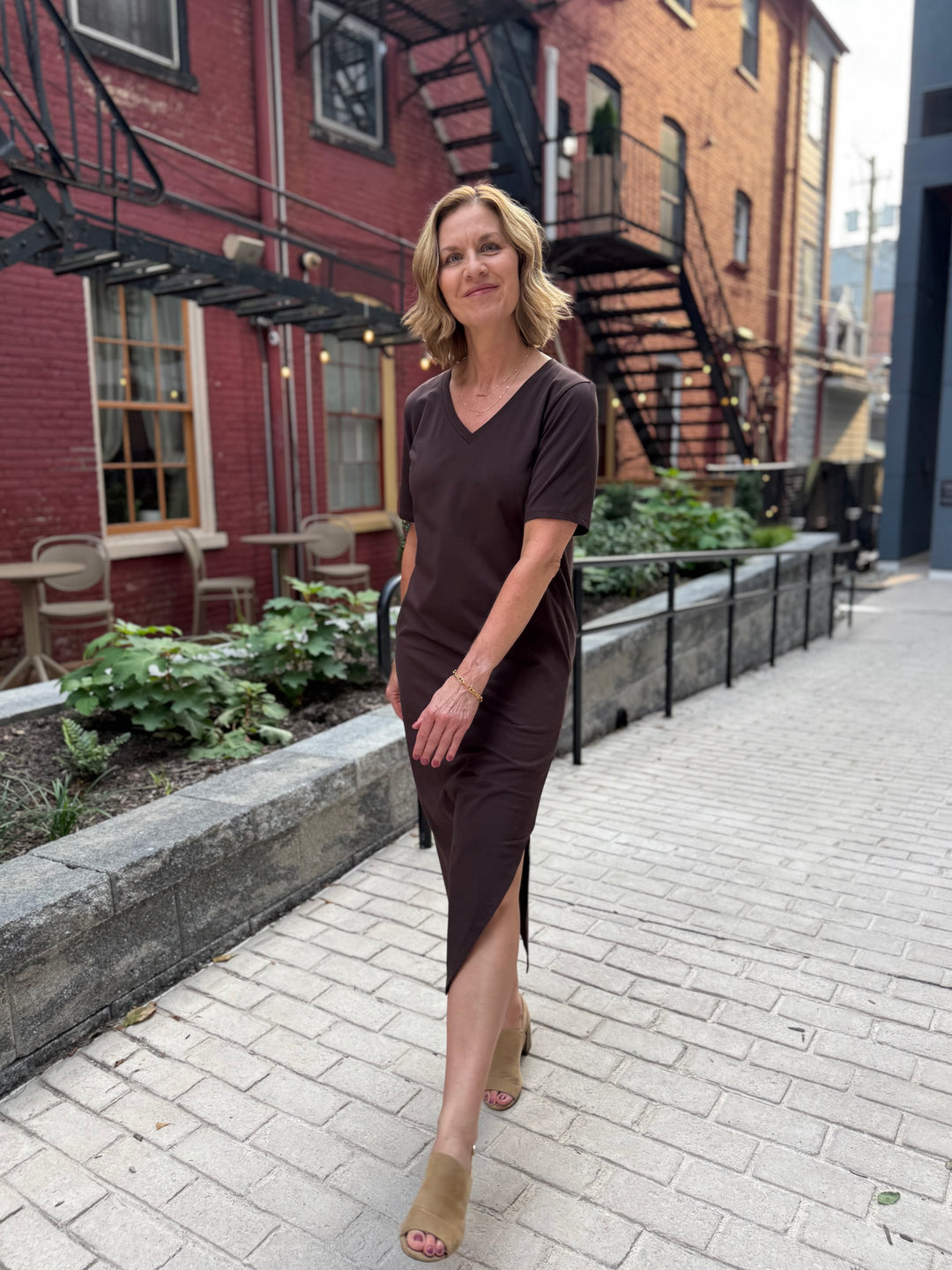 PALOMA dress in Ebony Brown