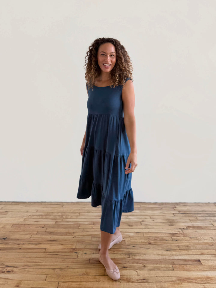 DARCY dress in Atlantic Blue