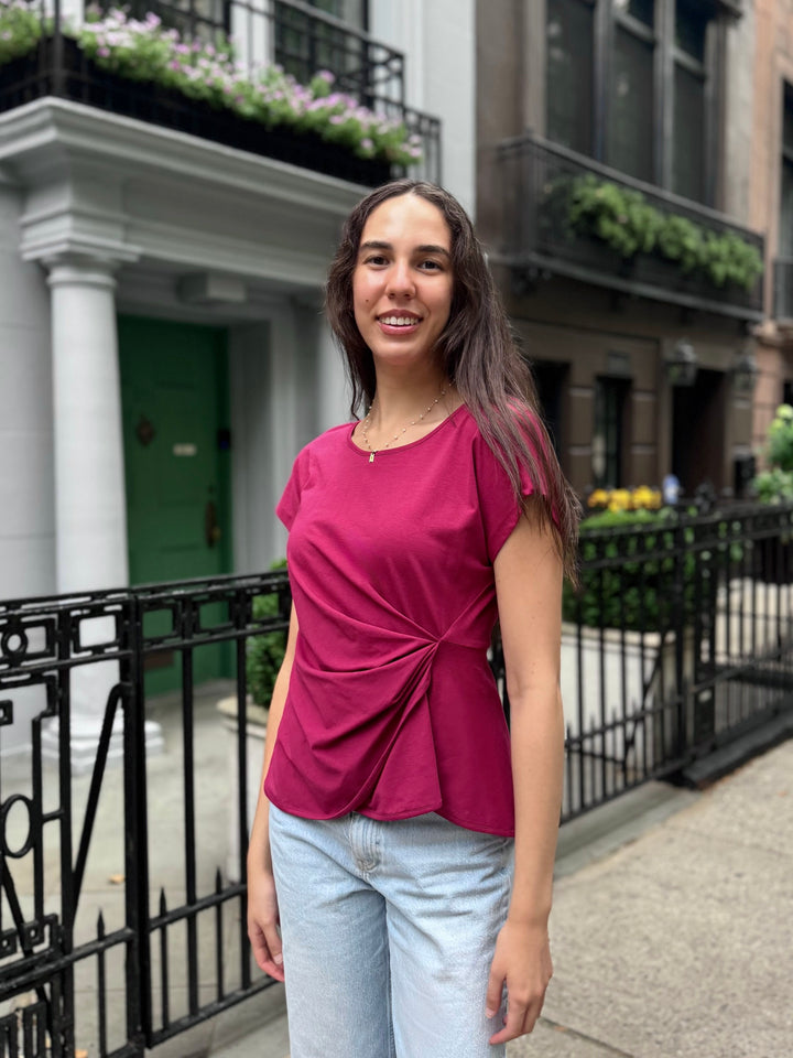 KEIRA top in Pomegranate