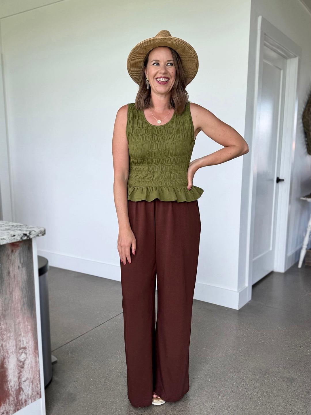 ELLIE pants in Burnt Cedar