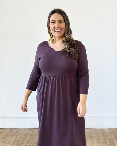 BRIE maxi dress in Plum