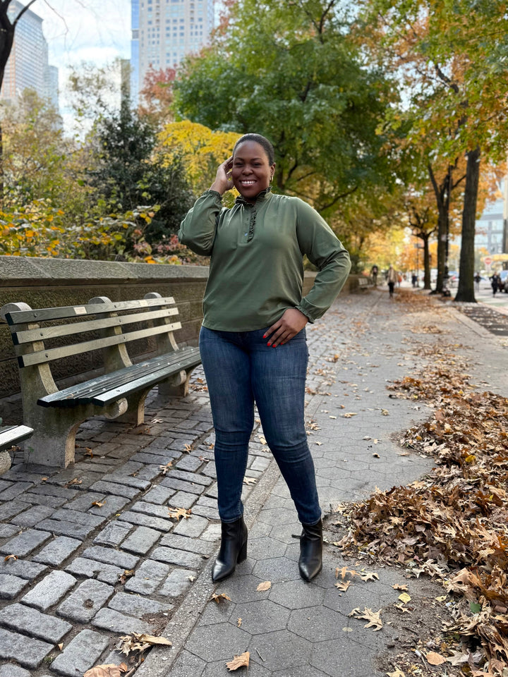 SEZANE top in Meadow Green