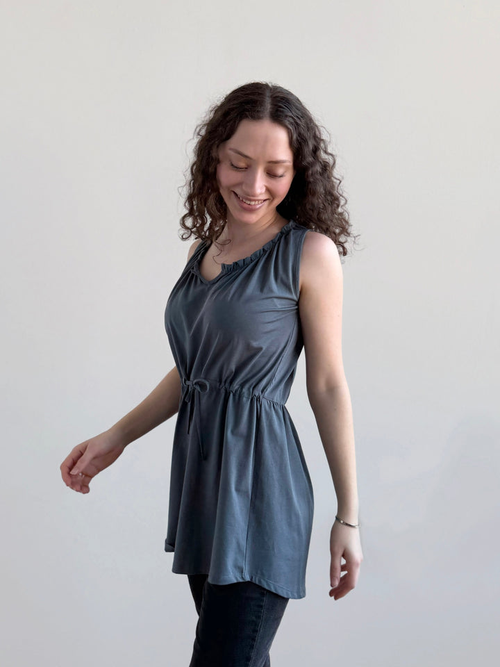 ROXANA tunic in Blue Cement