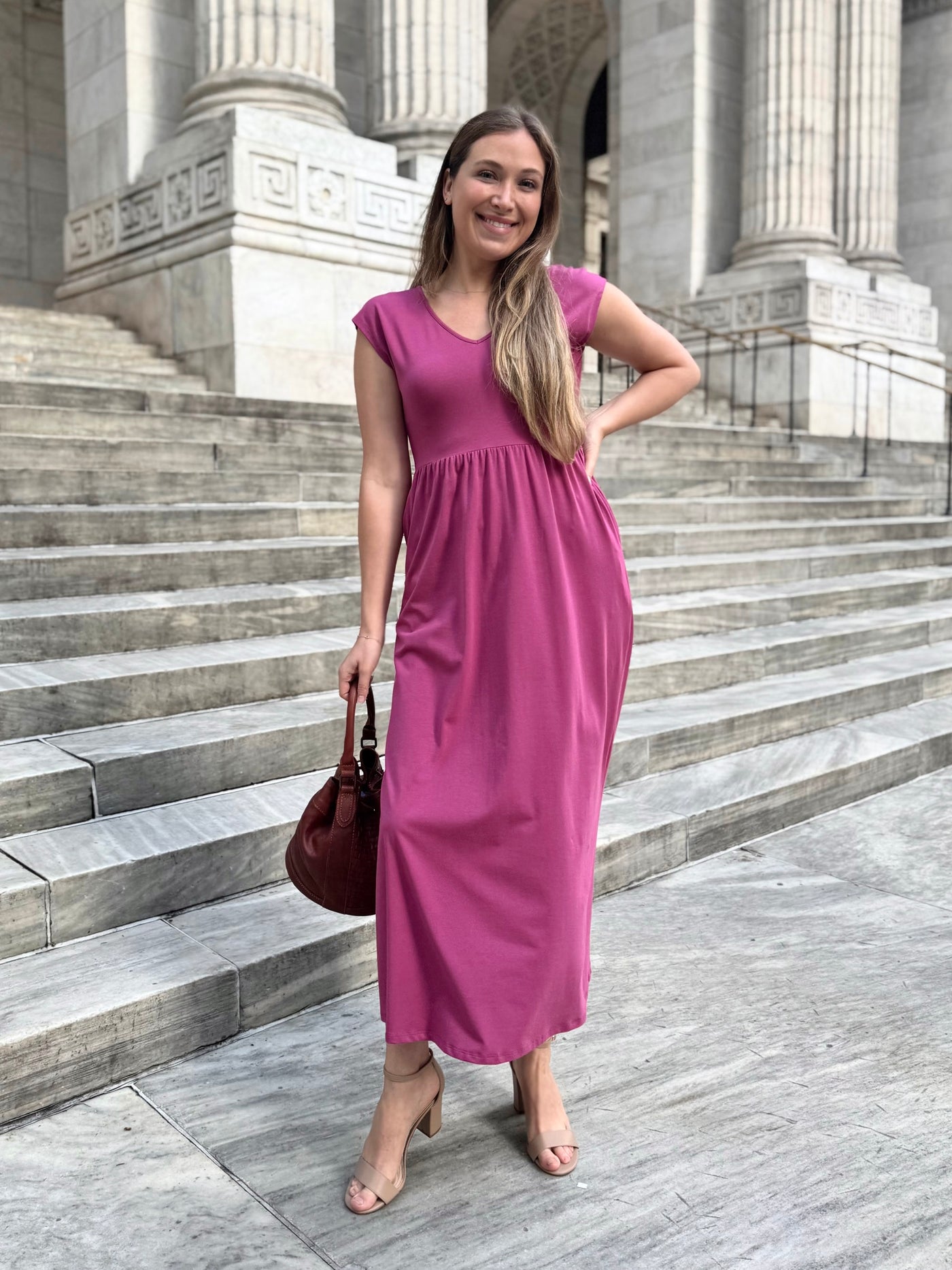 DINAH dress in Mauve Berry