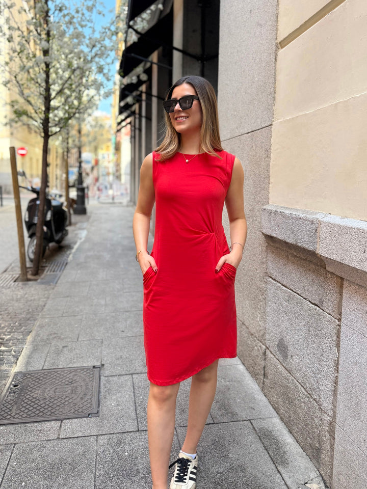 SOL dress in Bright Ruby