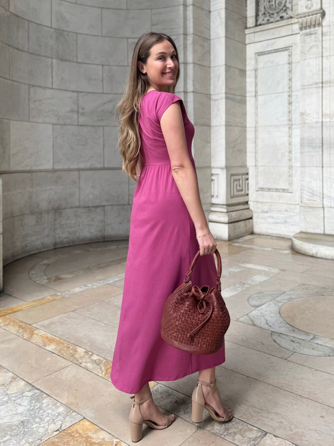 DINAH dress in Mauve Berry