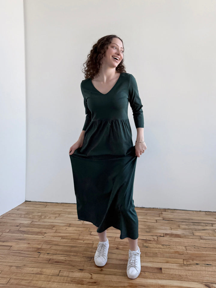 BRIE maxi dress in Deep Pine