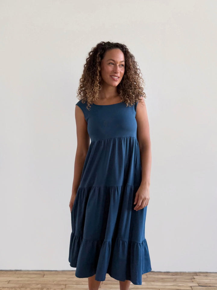 DARCY dress in Atlantic Blue