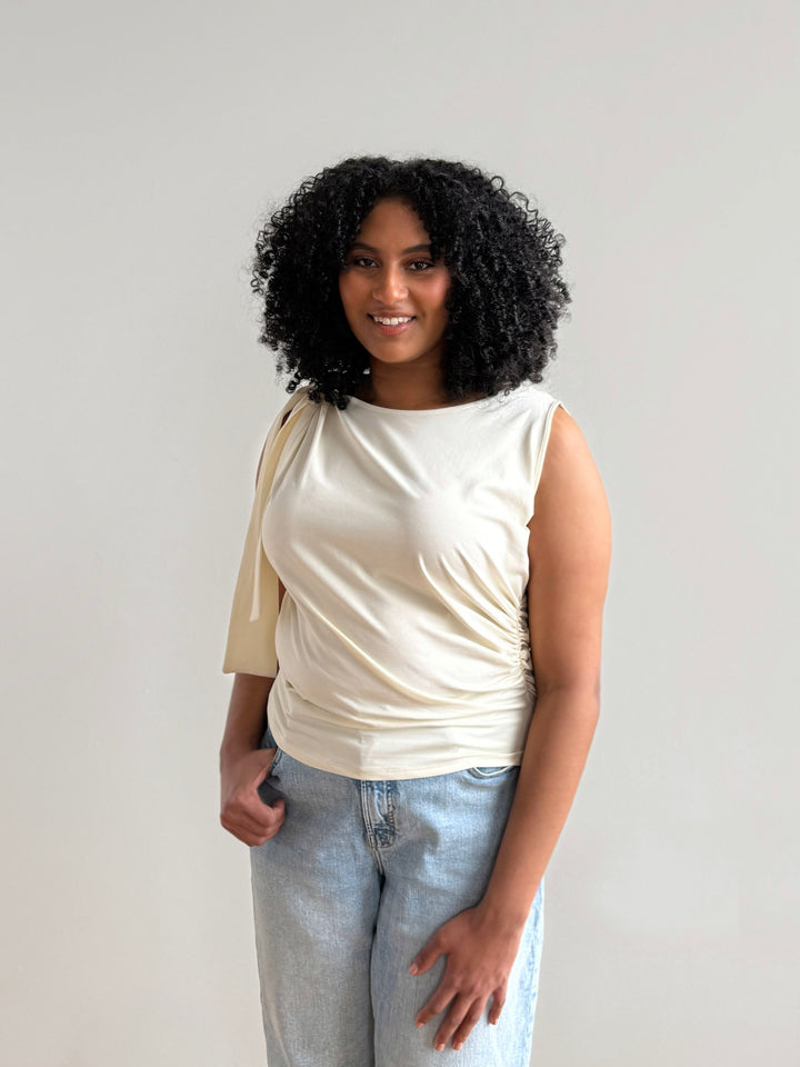 KERRINE top in Chalk