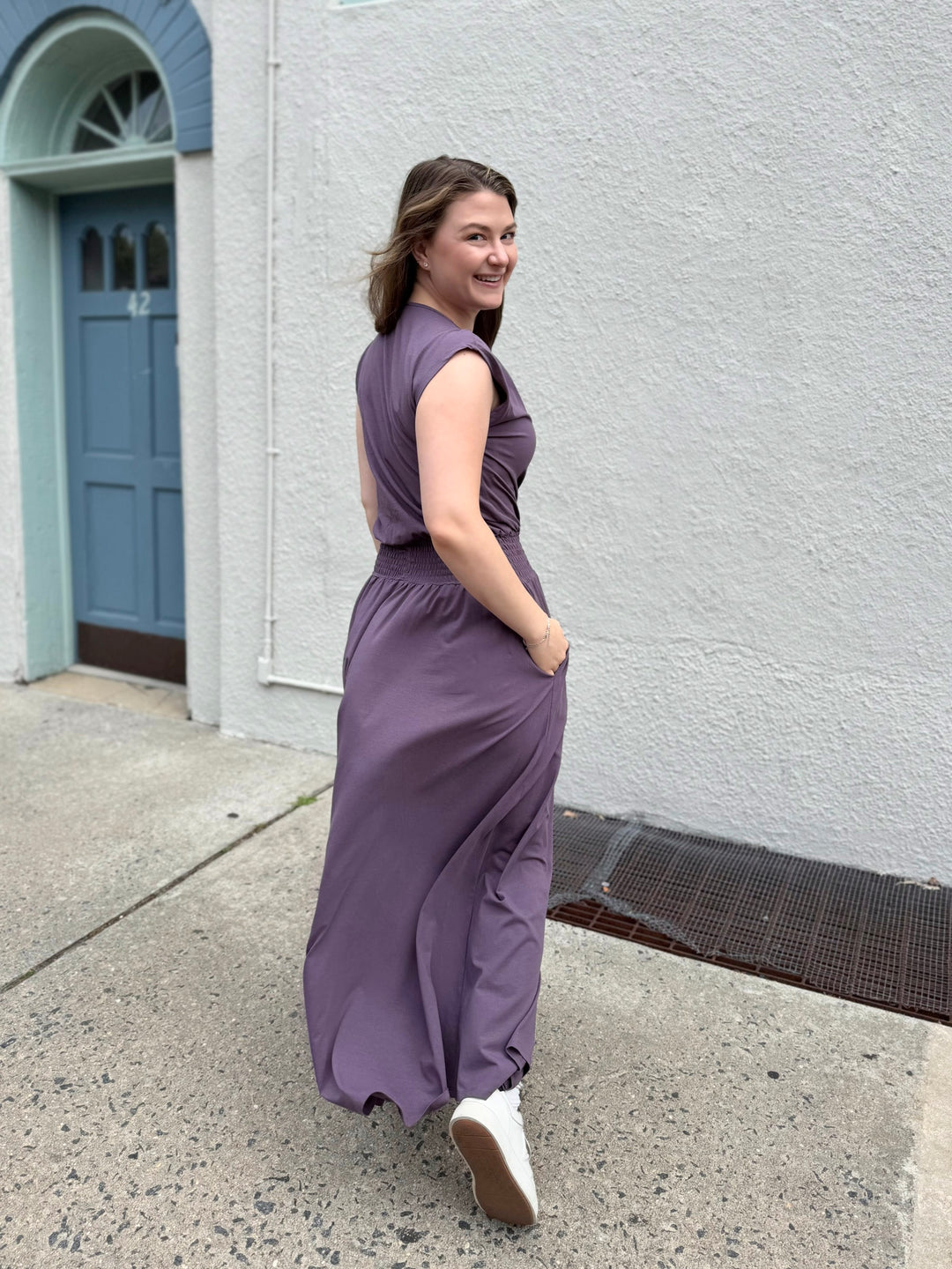AUBREE dress in Smoky Purple