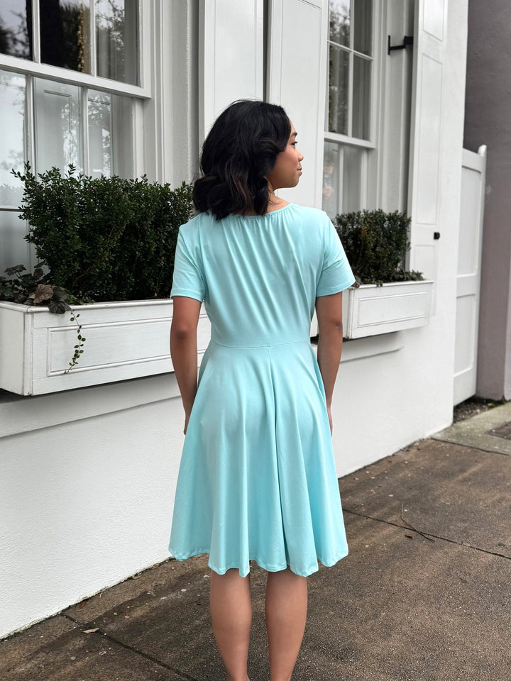 ADINA dress in Crisp Aqua