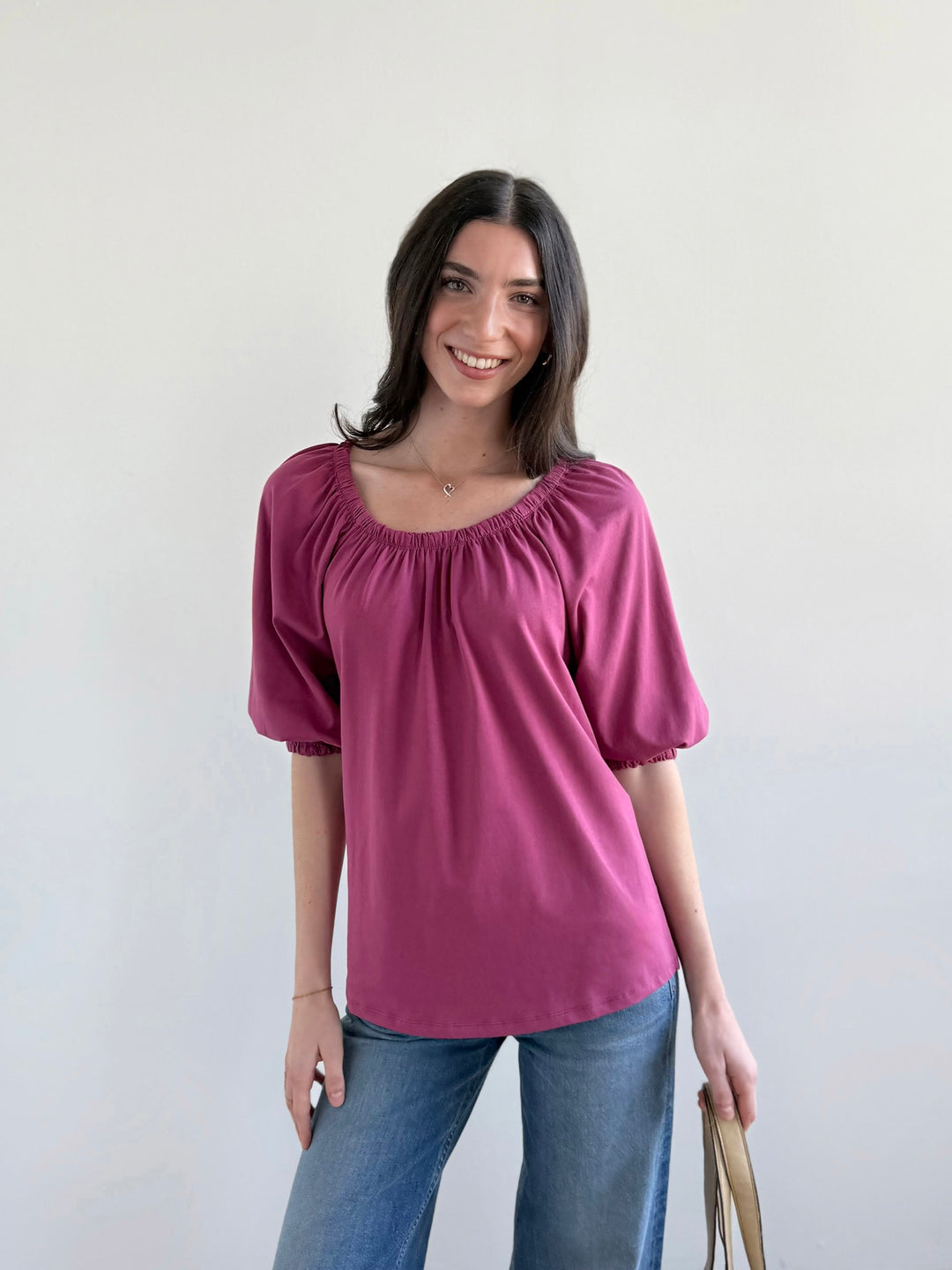 DELPHINE top in Mauve Berry