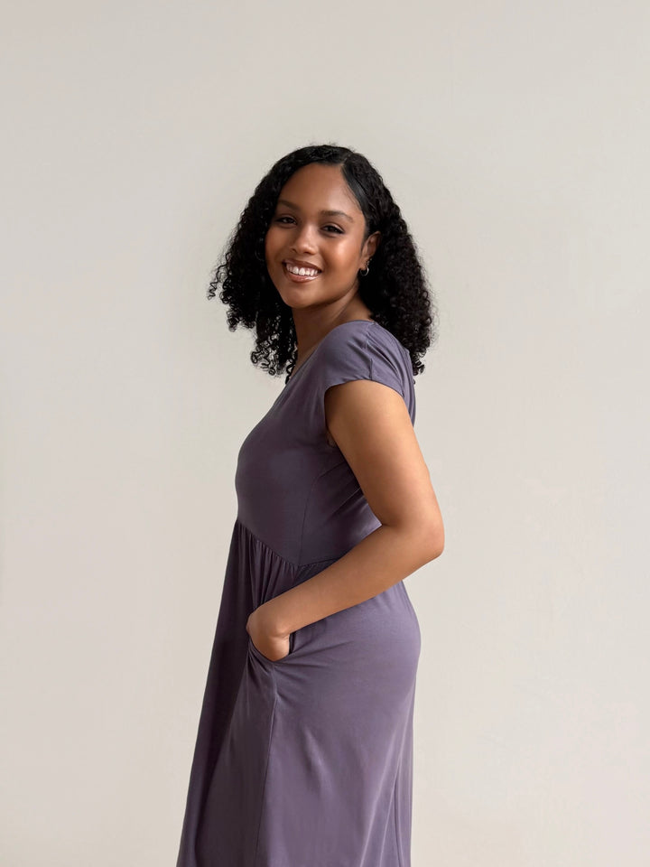DINAH dress in Dewberry