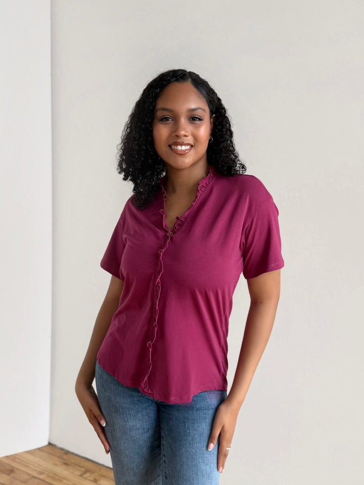 JOCELYN tee in Deep Berry