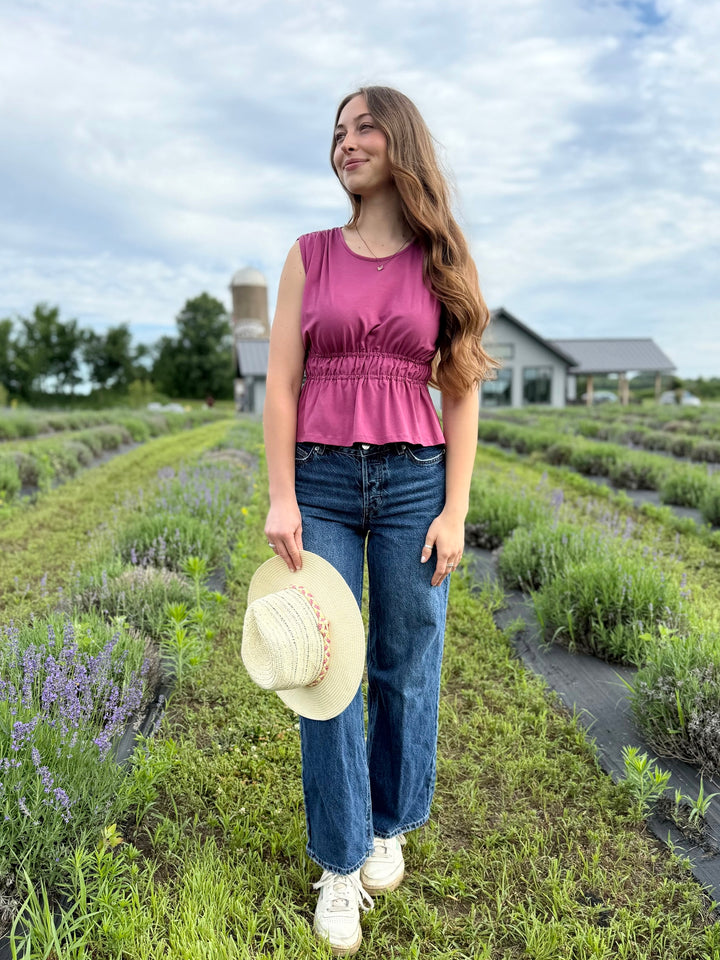 KACI tank in Mauve Berry