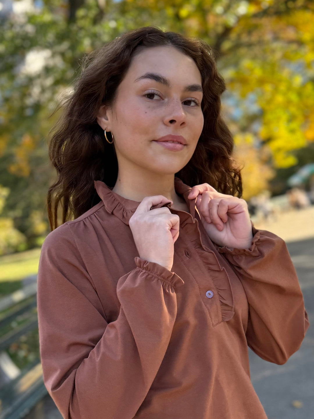 SEZANE top in Cacao Brown