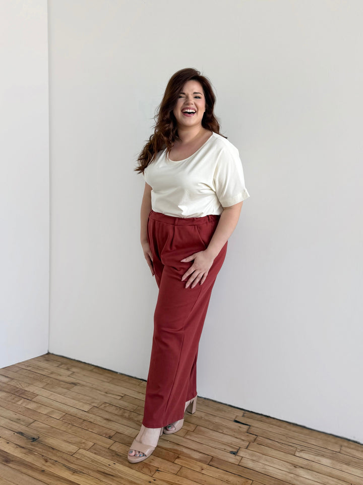 KENNA pants in Red Amber