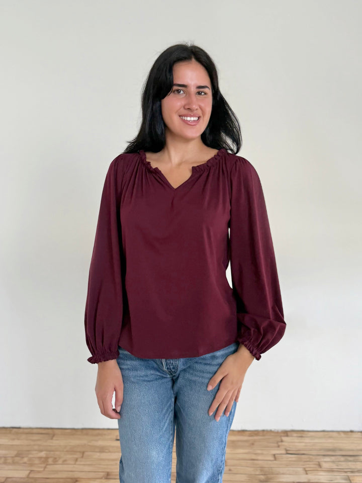 ROCHELLE top in Merlot