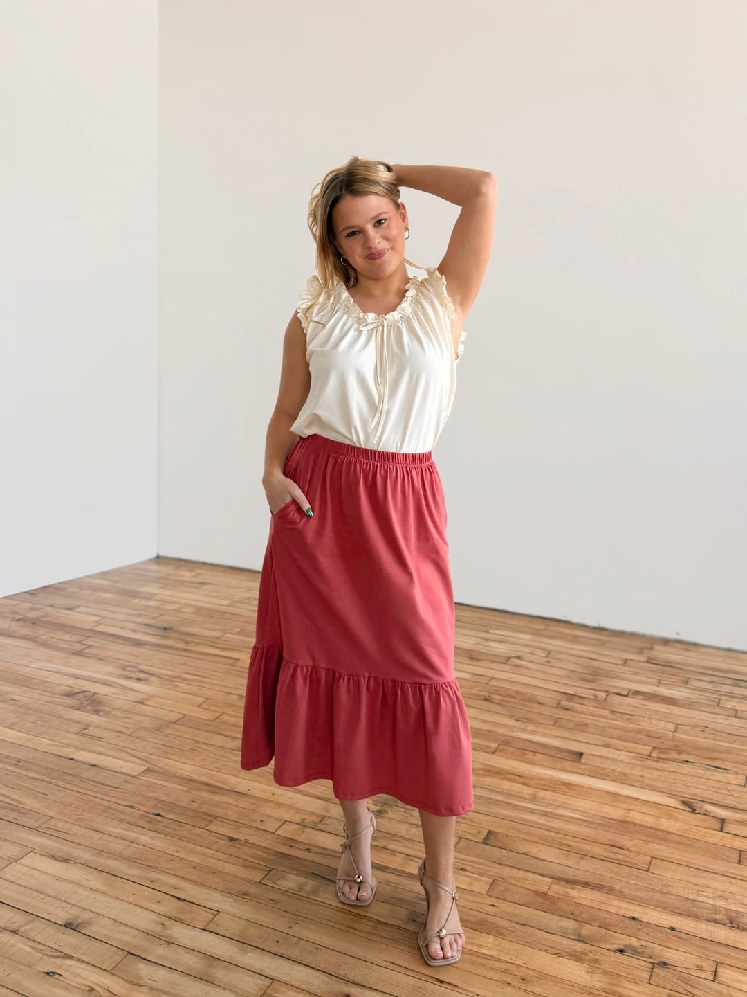 CASSIDY skirt in Pink Rust