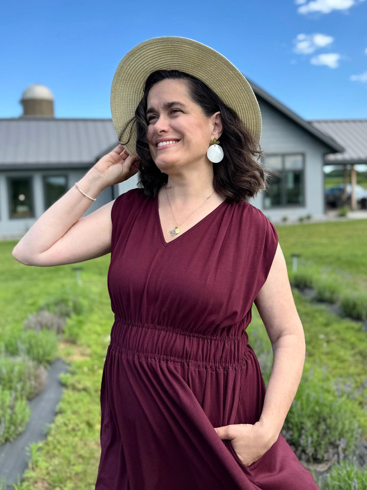 HAMPTON dress in Merlot