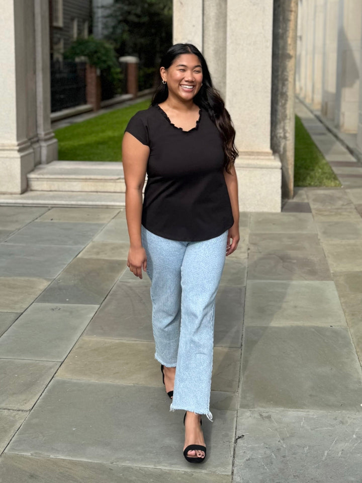 YAZMINE top in Black